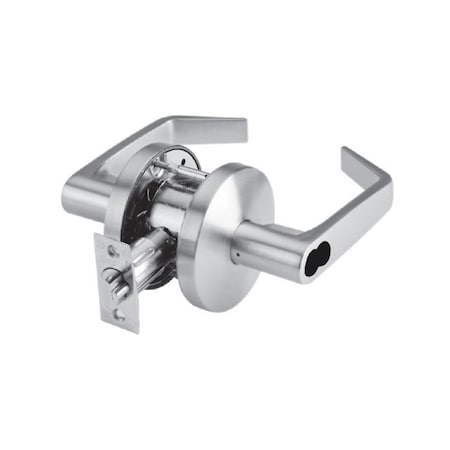 Dorma Grade 2 Cylindrical Lock, 80-Storeroom, LR-Lever, Satin Chrome, 2-3/4 Inch Backset, SFIC Less C580-J-LRC-626